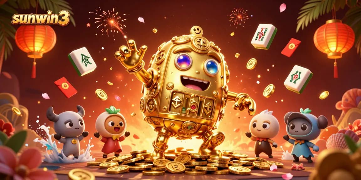 Engage in thrilling gameplay at sunwin3, featuring a golden golem and dynamic casino elements.