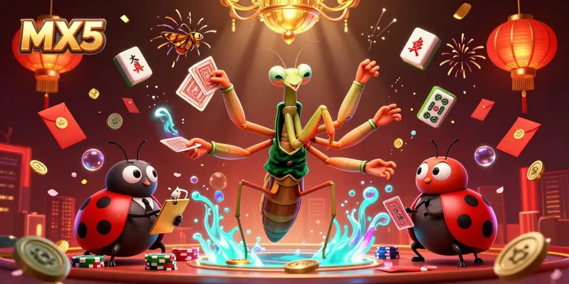 Engage with MX5's thrilling betting action in a vibrant 3D casino scene filled with excitement.