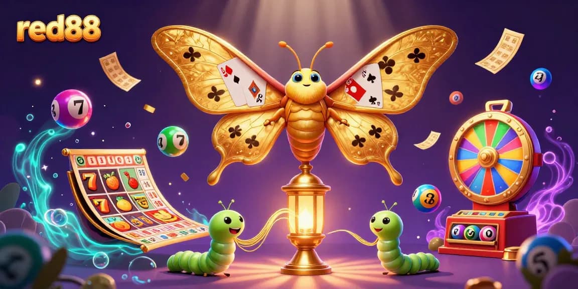 Experience excitement with red88 as vibrant casino elements come to life in this dynamic illustration.