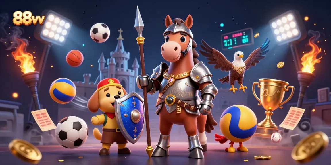 Experience thrilling gameplay strategies at 88vv with vibrant 3D casino elements and energetic characters.