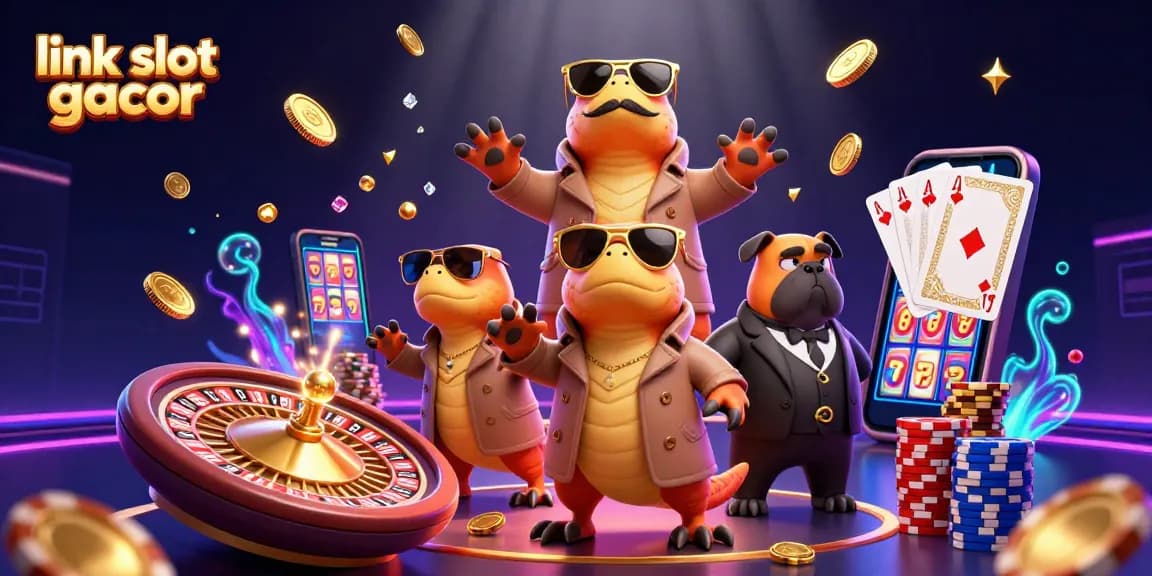 Experience link slot gacor with thrilling raptors in a VIP casino scene full of action and winning vibes.