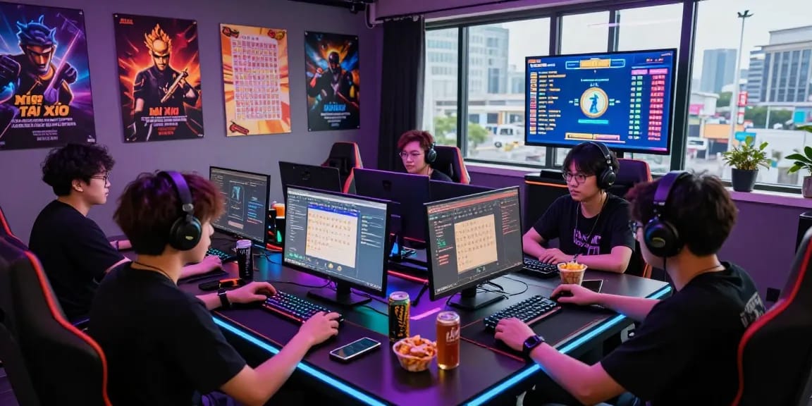 Players immersed in a spirited game session at rikvip, showcasing lively interaction and vibrant atmosphere.