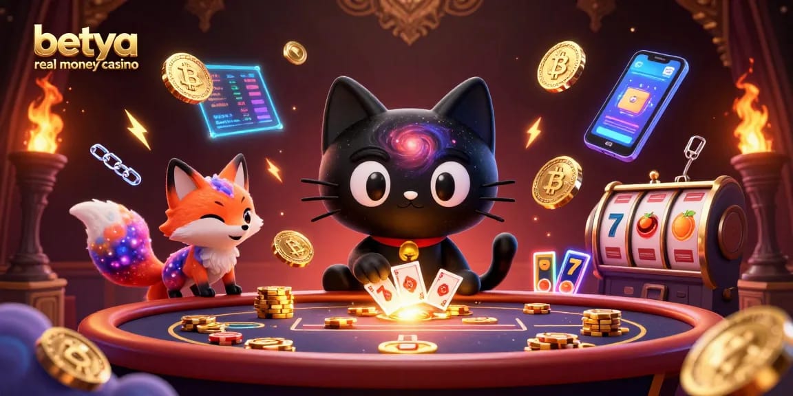 Experience the excitement of betya real money casino with a cosmic theme featuring rich 3D elements.