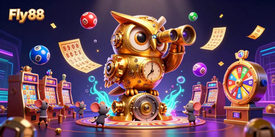 Engage in the excitement of Fly 88 with a vibrant casino scene filled with dynamic game elements.