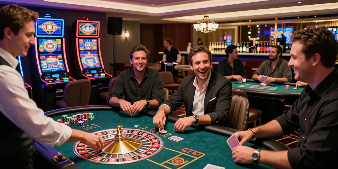 Diverse players enjoying games at XX88 casino lounge with vibrant atmosphere