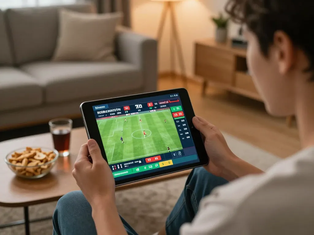 Taking action on tỷ số trực tuyến 7m during an online sports betting session at home