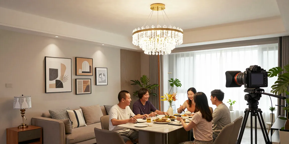 Candelabre led elegante în iluminatul unei camere de zi moderne, oferind o atmosferă rafinată.