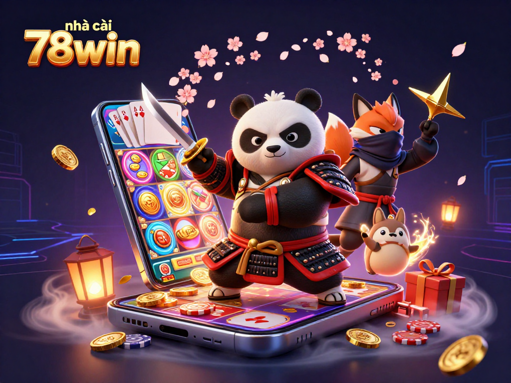 Experience thrilling gaming action at nhà cái 78win with vibrant 3D characters and engaging casino elements.