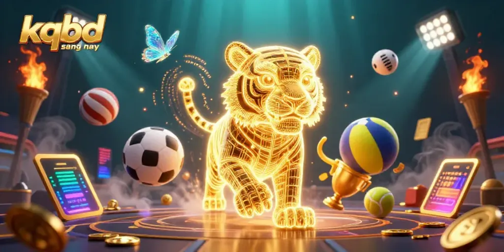 Experience dynamic sports betting with KQBD rang sang nay featuring a vibrant, digital casino scene.