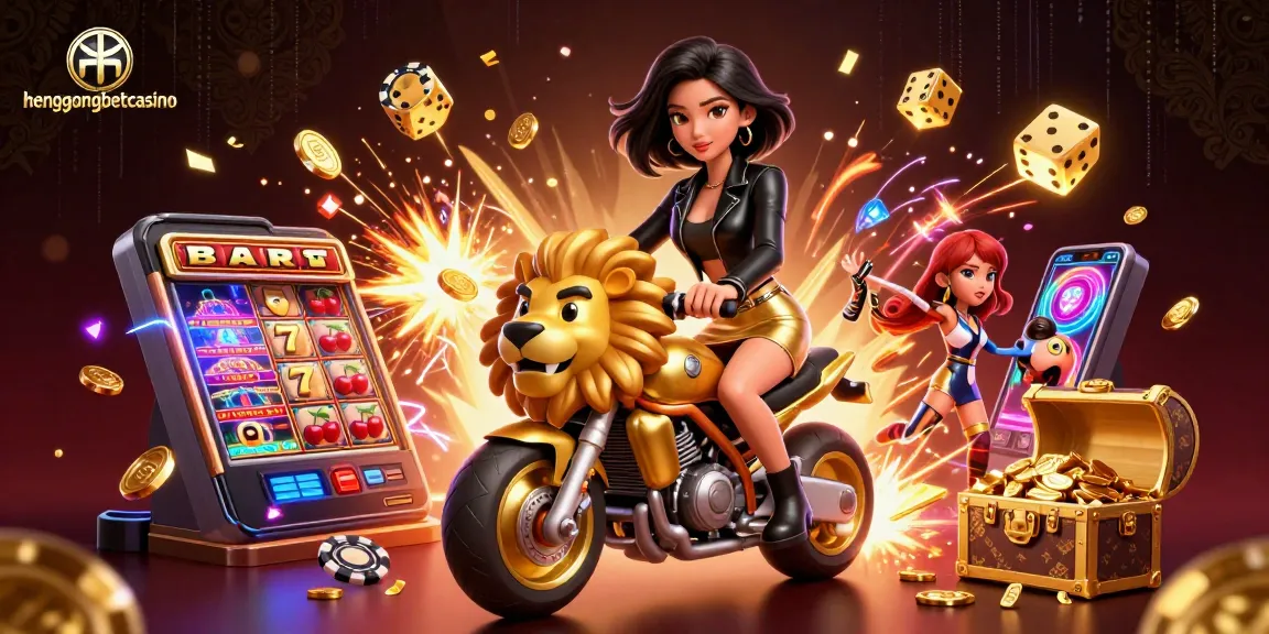 Engage with exciting gameplay at hengongbetcasino, featuring slot machines and playful characters.