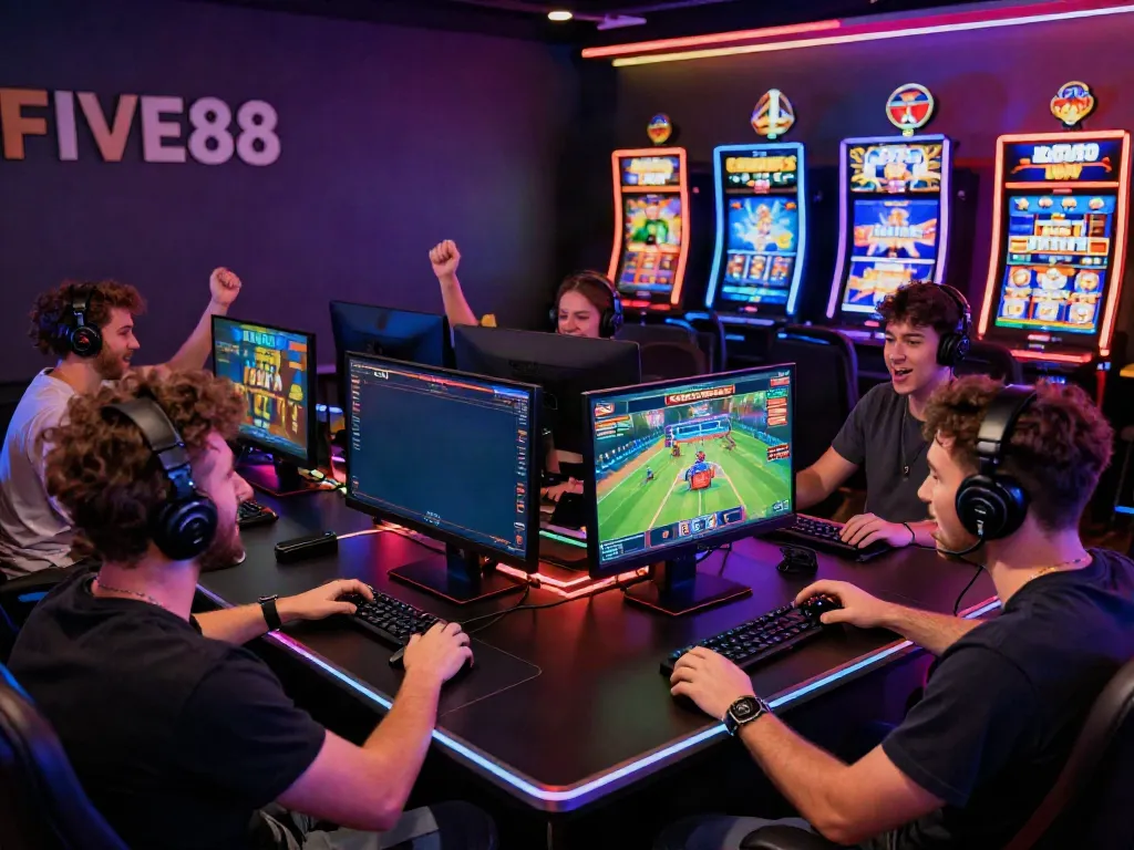 Players enjoying the exciting gaming experience at FIVE88