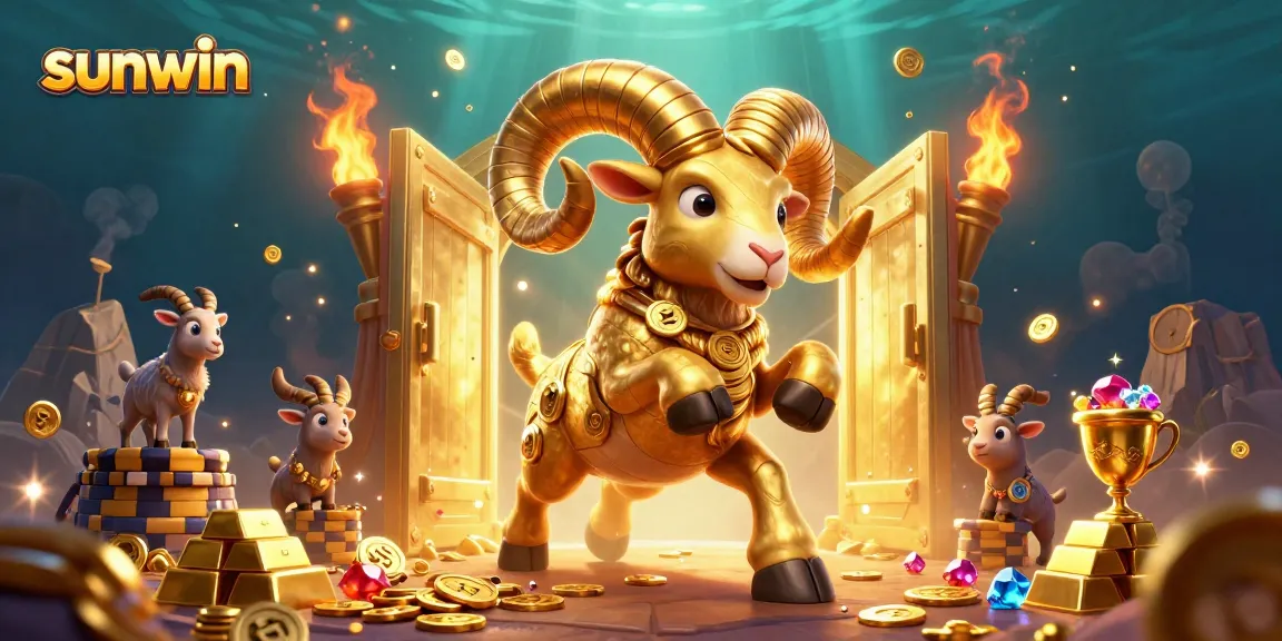 Experience thrilling gameplay at sunwin with golden treasures and vibrant casino elements.