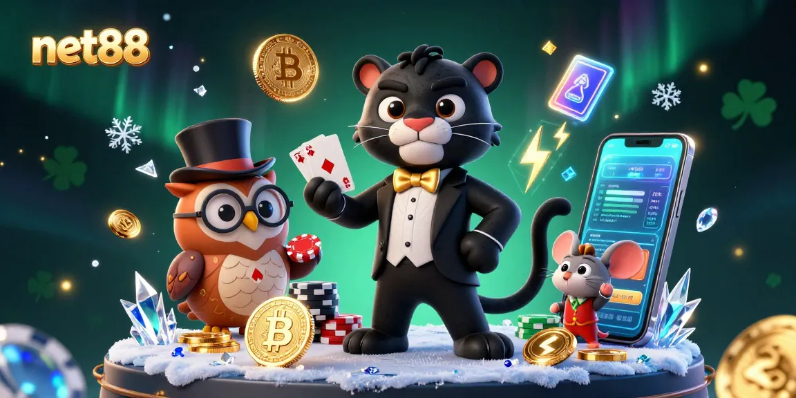Experience the excitement of net88 casino with a stylish black panther card dealer.