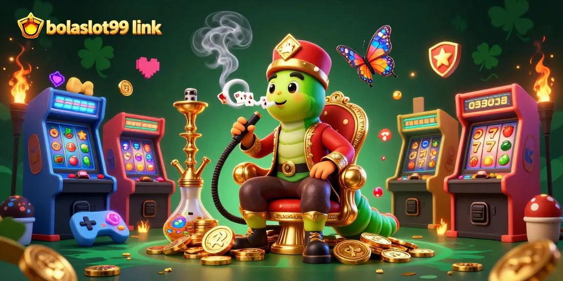 Experience the excitement of bolaslot99 link with a vibrant, dynamic casino-themed illustration showcasing characters and game symbols.