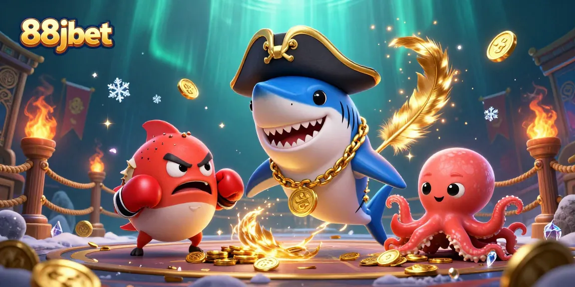 Win big with 88jbet as a thrilling pirate adventure unfolds in an energetic casino scene.
