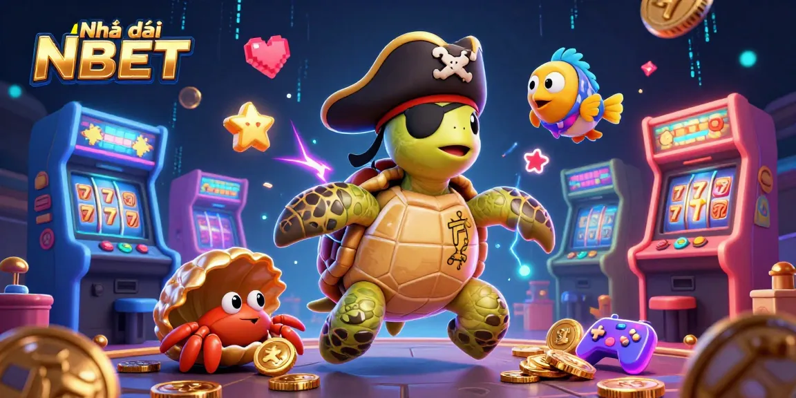 Engage with Nhà cái NBET's vibrant casino world through pirate-themed characters and dynamic gaming elements.