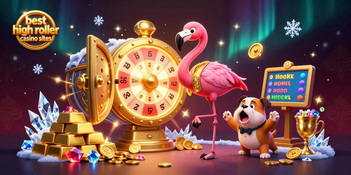 Excited characters in 3D illustration showcasing the best high roller casino sites with vibrant casino elements.