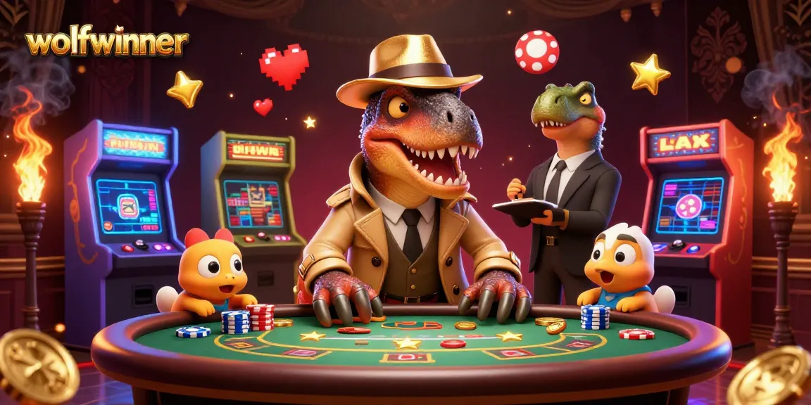 wolfwinner velociraptor card counter showcases vibrant casino action with colorful gaming elements.