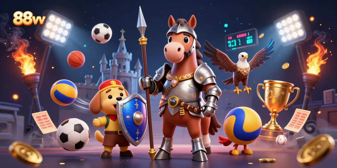 Experience thrilling gameplay strategies at 88vv with vibrant 3D casino elements and energetic characters.