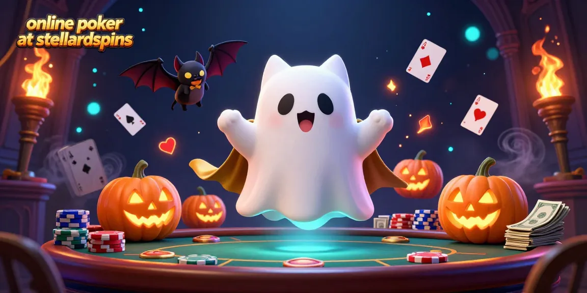 Experience thrilling online poker at stellarspins with vibrant poker-themed characters and elements!